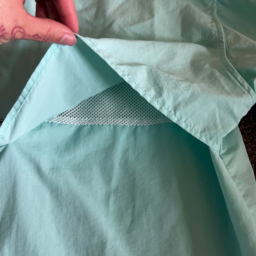 Columbia‎ PFG Fishing Shirt Omni-Shade Teal Roll-Up Long Sleeve Button Up - Picture 8 of 9